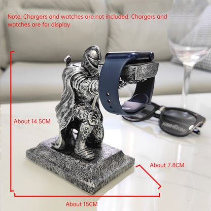 Suitable for Samsung Apple Huawei watch smart stand Apple watch charging display stand black warrior - Free Shipping - aurelia-clothing-8955