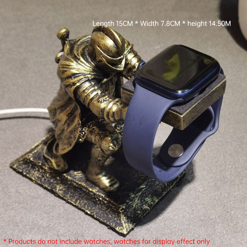 Suitable for Samsung Apple Huawei watch smart stand Apple watch charging display stand black warrior - Free Shipping - aurelia-clothing-8955