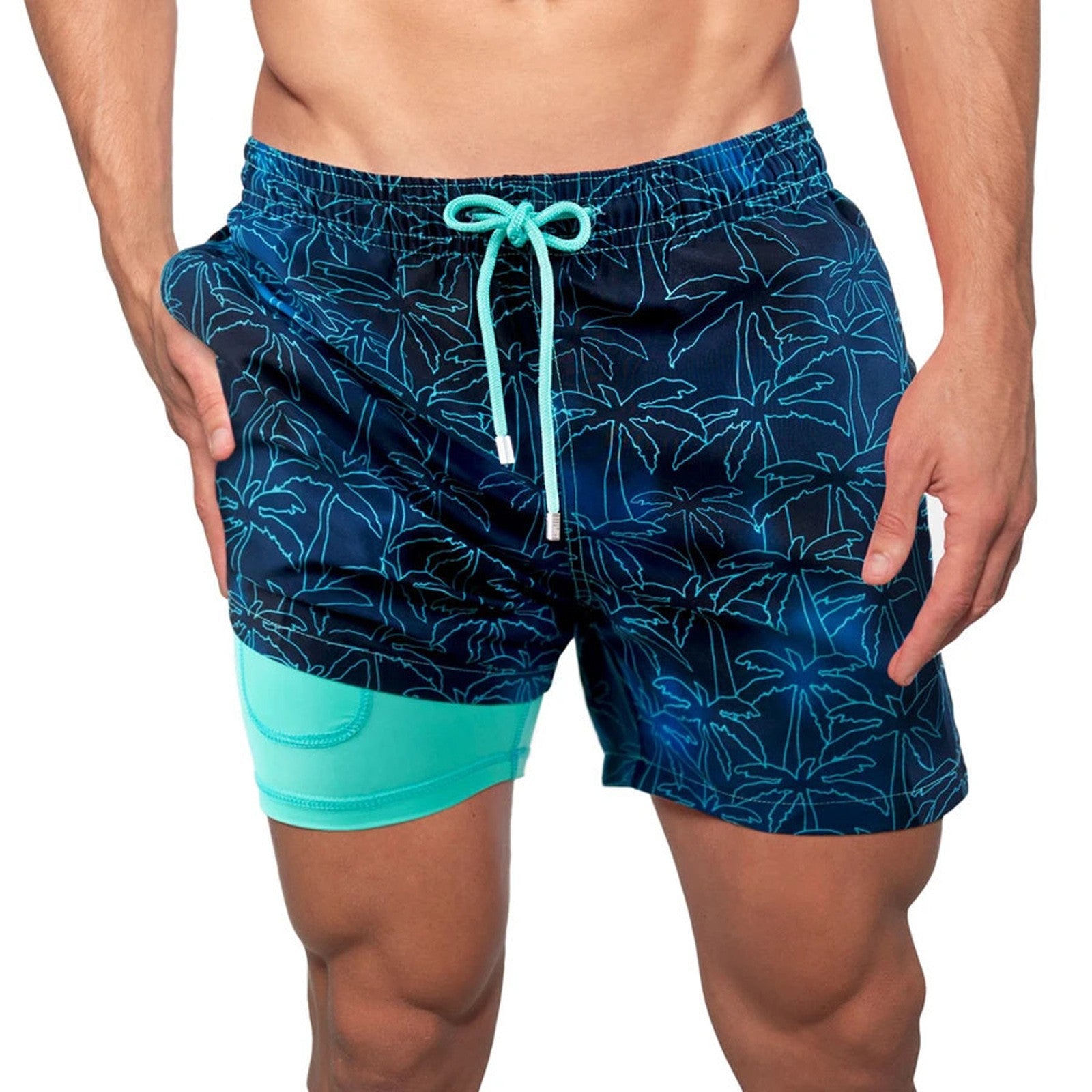 Summer Shorts Mens Beach Pants Sweatpants Printed Double Shorts - Free Shipping - aurelia-clothing-8955