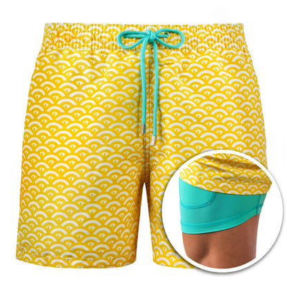 Summer Shorts Mens Beach Pants Sweatpants Printed Double Shorts - Free Shipping - aurelia-clothing-8955