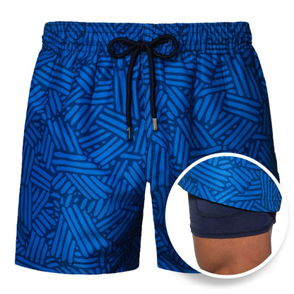 Summer Shorts Mens Beach Pants Sweatpants Printed Double Shorts - Free Shipping - aurelia-clothing-8955