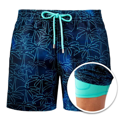 Summer Shorts Mens Beach Pants Sweatpants Printed Double Shorts - Free Shipping - aurelia-clothing-8955