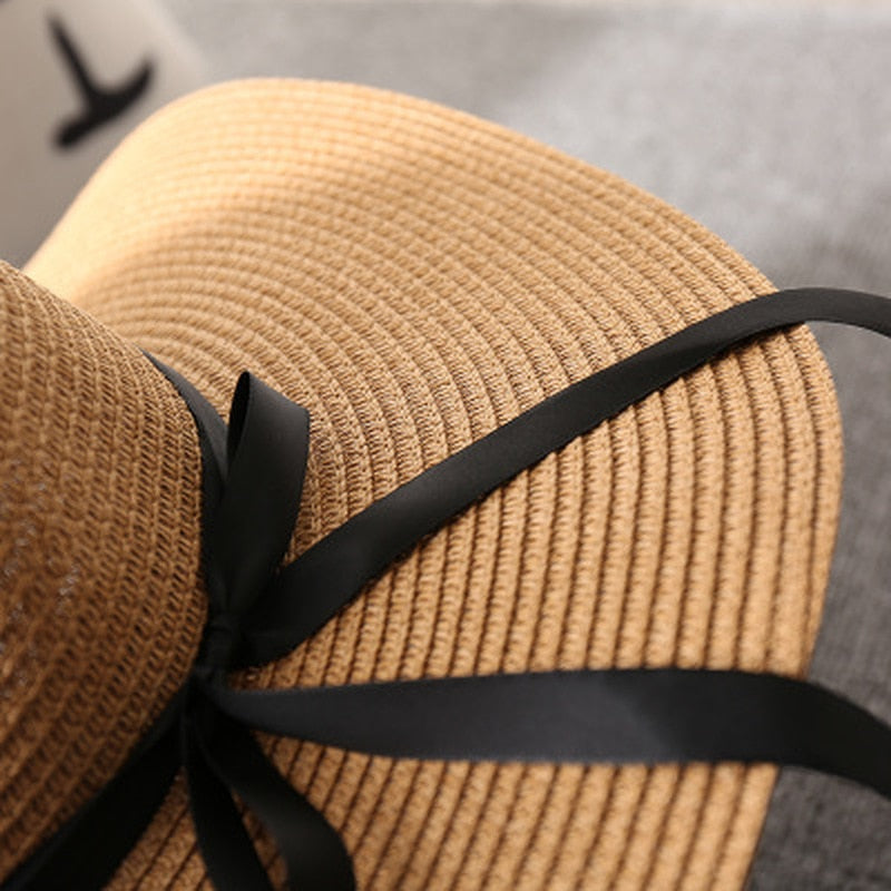 Summer Straw Hat Woman Beach Sun Hats - Free Shipping - aurelia-clothing-8955