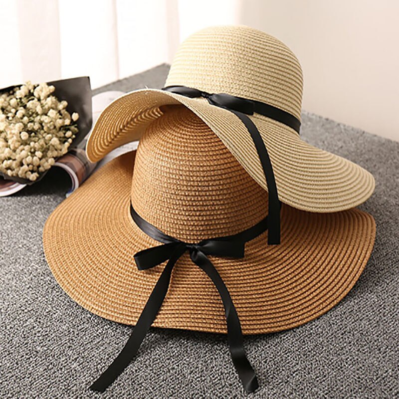 Summer Straw Hat Woman Beach Sun Hats - Free Shipping - aurelia-clothing-8955