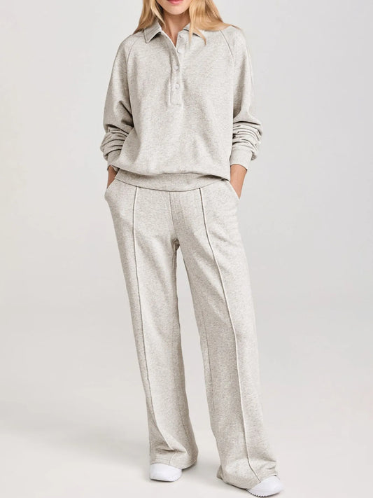 Sweatshirt and High Waist Pants Active Set-Free Shipping - aurelia-clothing-8955