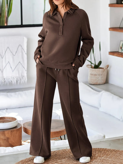 Sweatshirt and High Waist Pants Active Set-Free Shipping - aurelia-clothing-8955