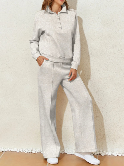 Sweatshirt and High Waist Pants Active Set-Free Shipping - aurelia-clothing-8955