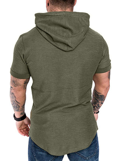 T-shirt sports casual sweater mens hoodie - Free Shipping - aurelia-clothing-8955