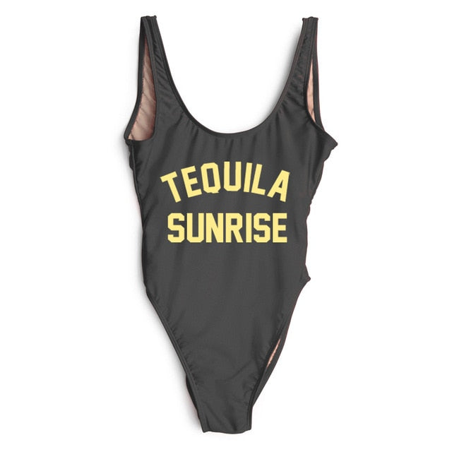 TEQUILA SUNRISE New Sexy Swimwear Women Female Bathing Suit Monokini Beach Backless Bikini Swim Wear  - Free Shipping - aurelia-clothing-8955