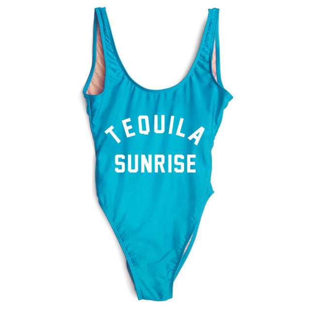TEQUILA SUNRISE New Sexy Swimwear Women Female Bathing Suit Monokini Beach Backless Bikini Swim Wear  - Free Shipping - aurelia-clothing-8955