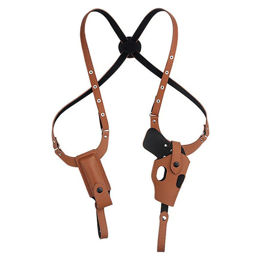 Tactical Concealed Gun Holster Military Leather Underarm Gun Shoulder Bag Hunting 1911 Glock Pistol Right Hand Hidden Holster - Free Shipping - aurelia-clothing-8955