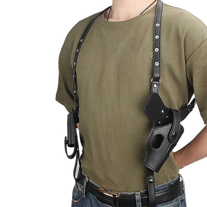 Tactical Concealed Gun Holster Military Leather Underarm Gun Shoulder Bag Hunting 1911 Glock Pistol Right Hand Hidden Holster - Free Shipping - aurelia-clothing-8955