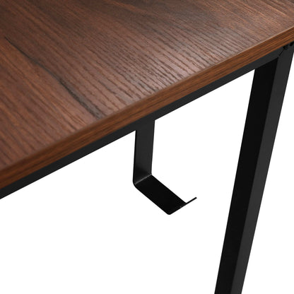 Techni Mobili L-Shape Industrial Desk with storage shelves, Walnut - Free Shipping - aurelia-clothing-8955