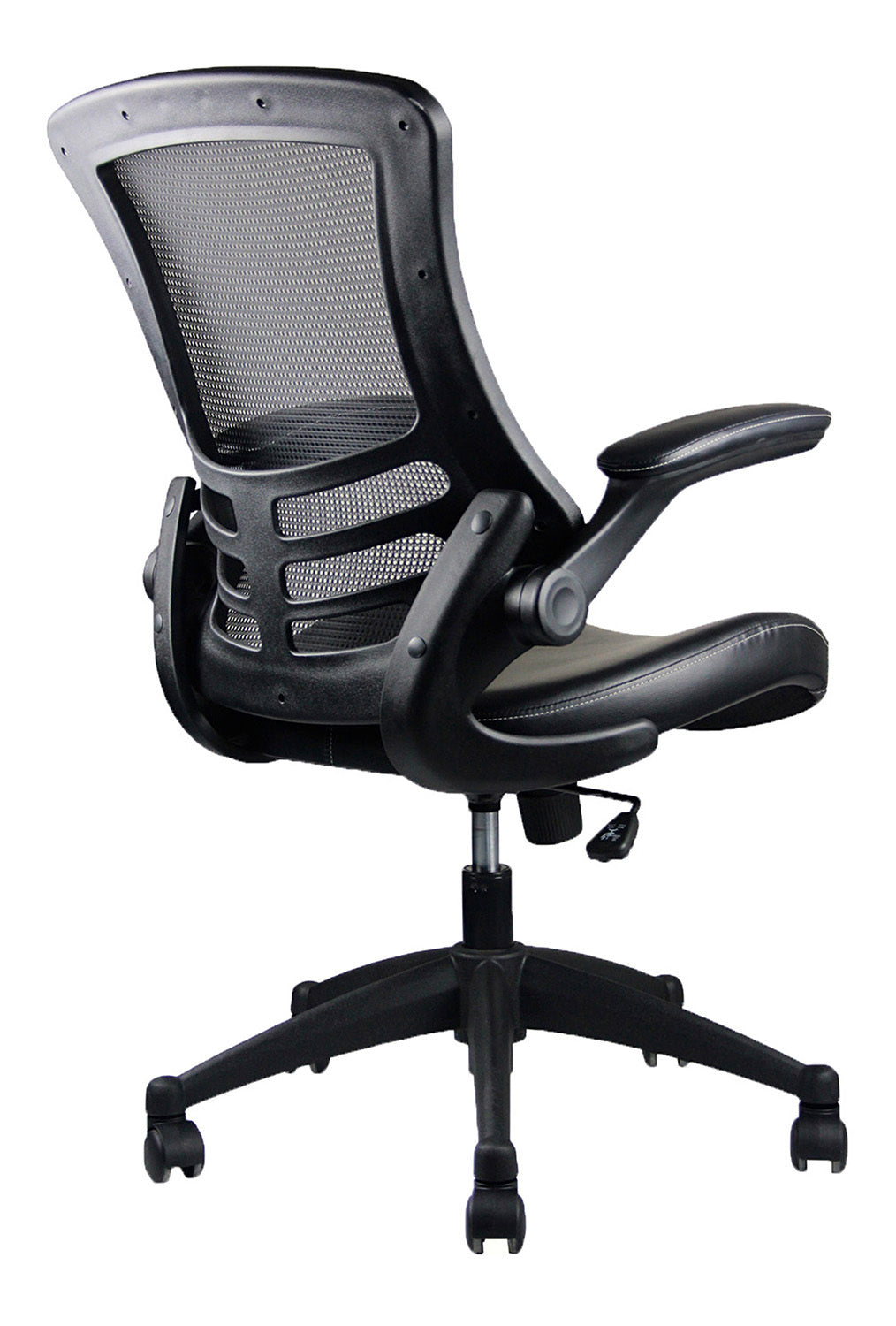 Techni Mobili Stylish Mid-Back Mesh Office Chair with Adjustable Arms, Black - Free Shipping - aurelia-clothing-8955