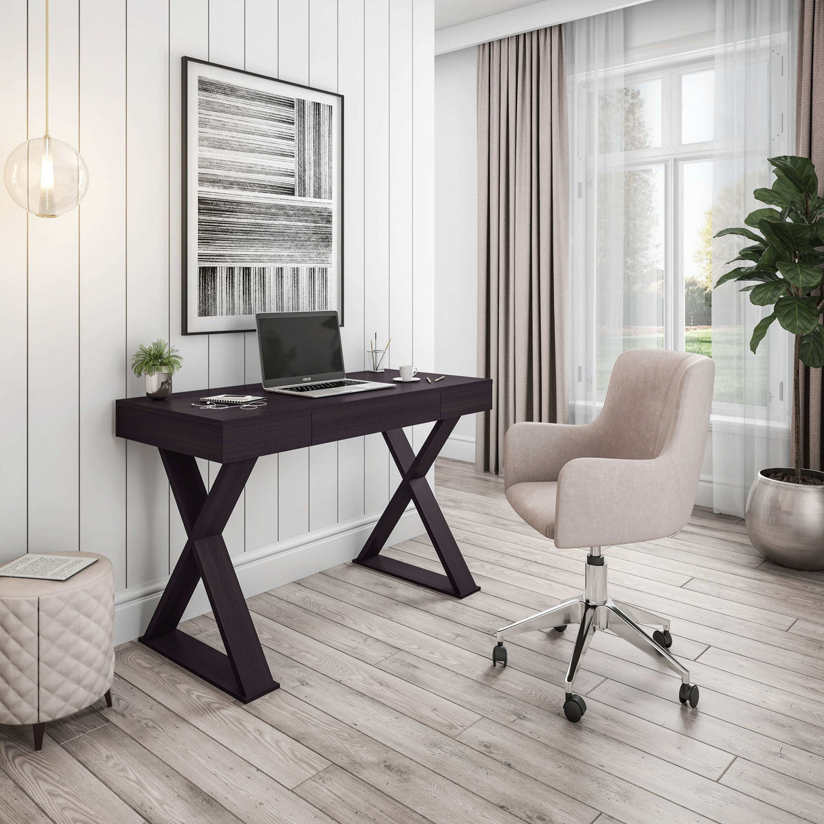 Techni Mobili Trendy Writing Desk with Drawer, Espresso - Free Shipping - aurelia-clothing-8955