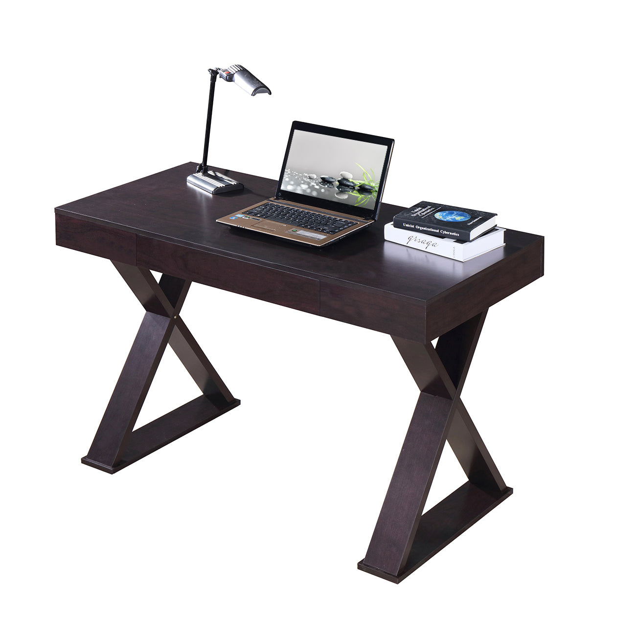 Techni Mobili Trendy Writing Desk with Drawer, Espresso - Free Shipping - aurelia-clothing-8955