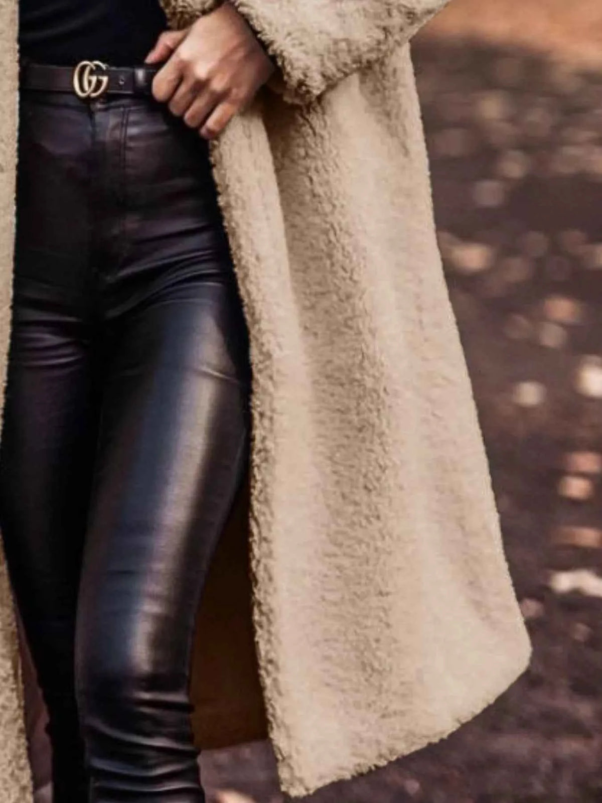 Teddy Bear Hooded Longline Outerwear-Free Shipping - aurelia-clothing-8955