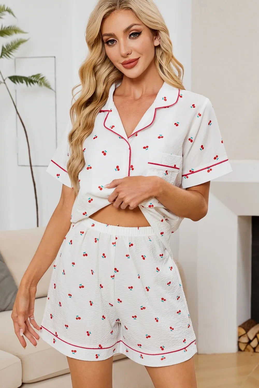 Top and Shorts Lounge Set-Free Shipping - aurelia-clothing-8955