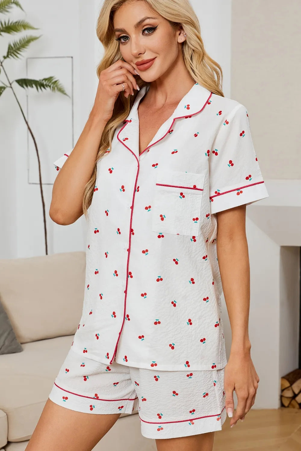 Top and Shorts Lounge Set-Free Shipping - aurelia-clothing-8955