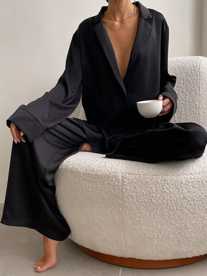 Top and Wide Leg Pants Lounge Set-Free Shipping - aurelia-clothing-8955