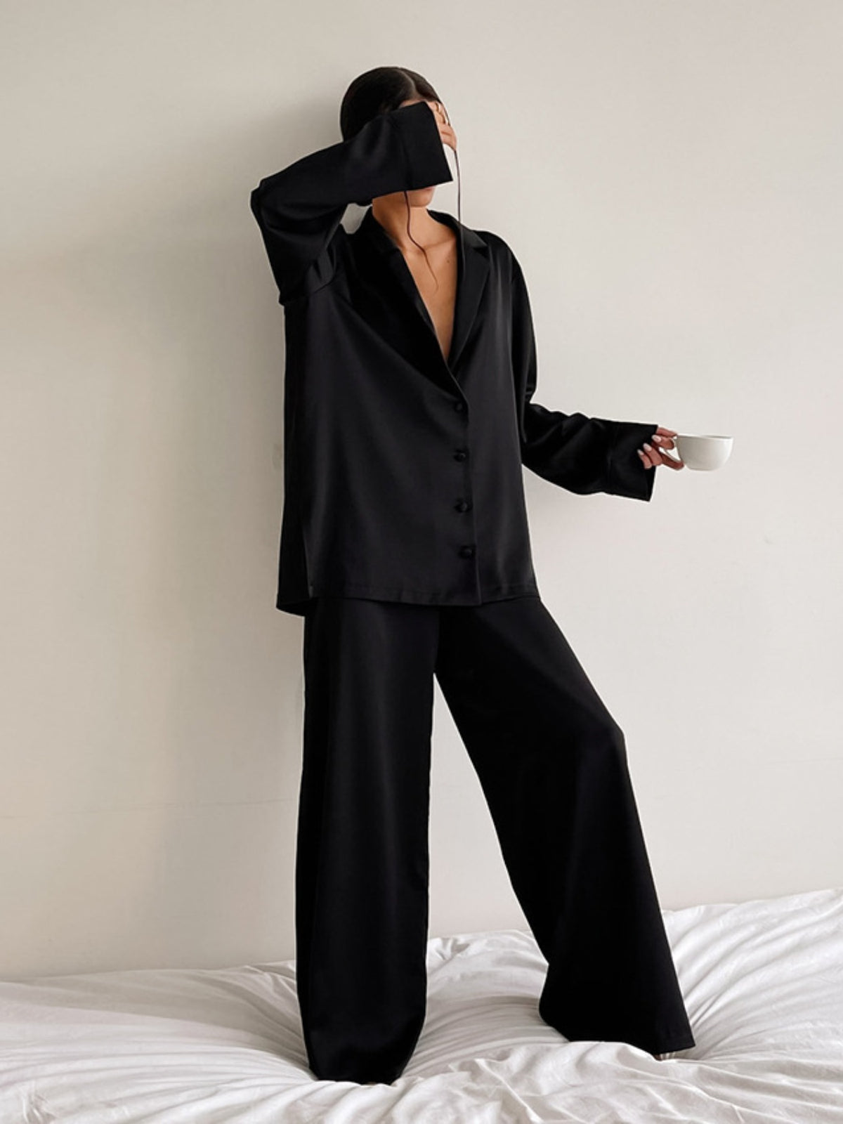Top and Wide Leg Pants Lounge Set-Free Shipping - aurelia-clothing-8955