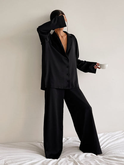 Top and Wide Leg Pants Lounge Set-Free Shipping - aurelia-clothing-8955