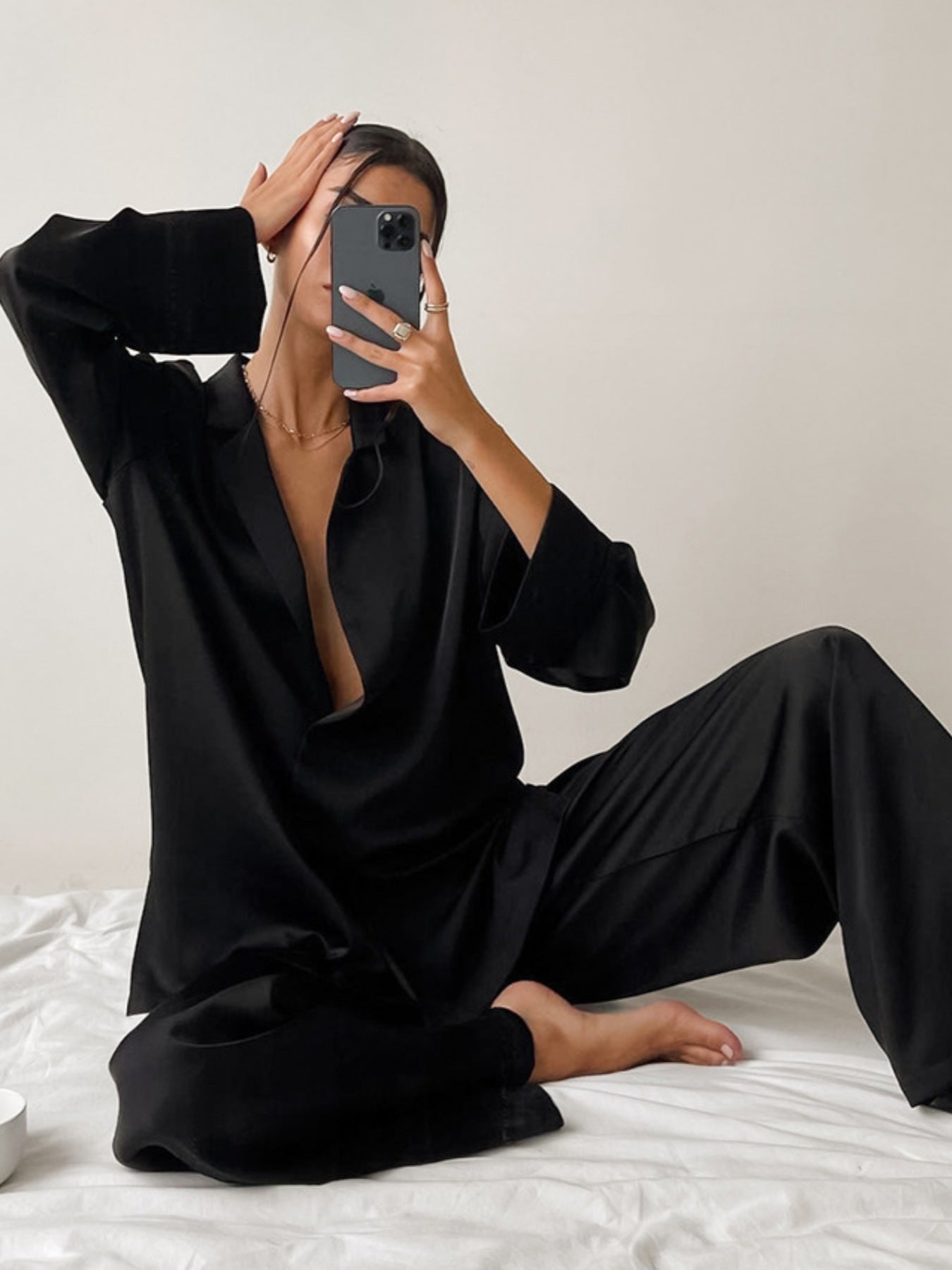 Top and Wide Leg Pants Lounge Set-Free Shipping - aurelia-clothing-8955