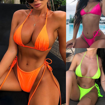 Two-tone solid swimsuit set-Free Shipping - aurelia-clothing-8955