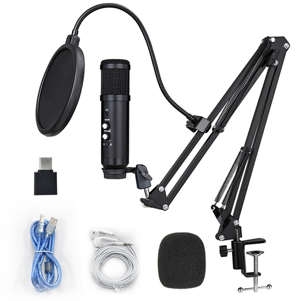 USB Condenser Microphone Mobile Computer Game Live Microphone Live Karaoke Conference Recording Microphone - Free Shipping - aurelia-clothing-8955
