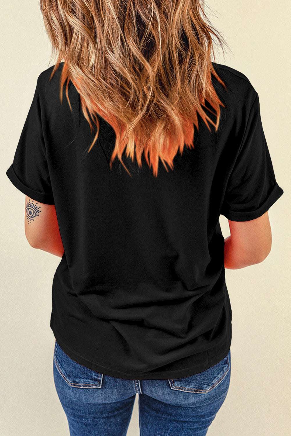 US Flag Round Neck Short Sleeve T-Shirt - aurelia-clothing-8955