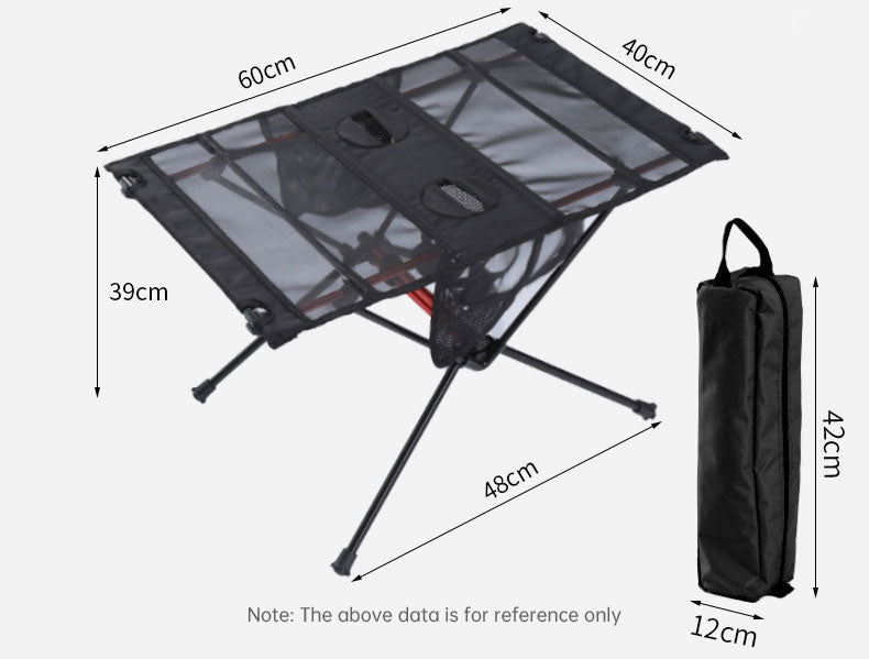 Ultra Light Folding Table Outdoor Camping Camping Car Portable Barbecue Picnic Cup Hole Mobile Phone Bag Small Table - Free Shipping - aurelia-clothing-8955