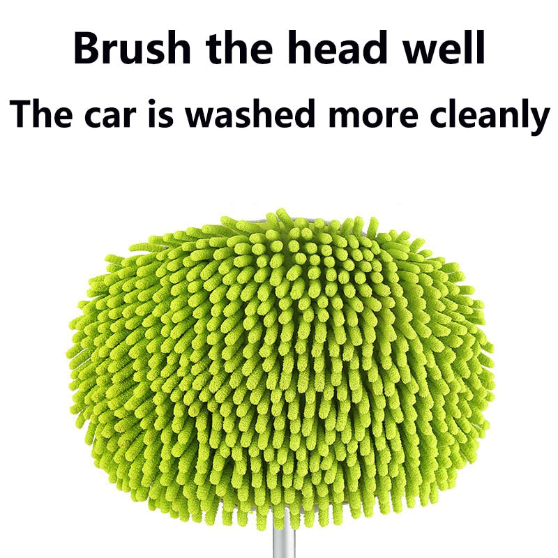 Upgrade Three section telescopic car washing mop Super absorbent Car Cleaning Car brushes Mop Window Wash Tool Dust Wax Mop Soft - Free Shipping - aurelia-clothing-8955