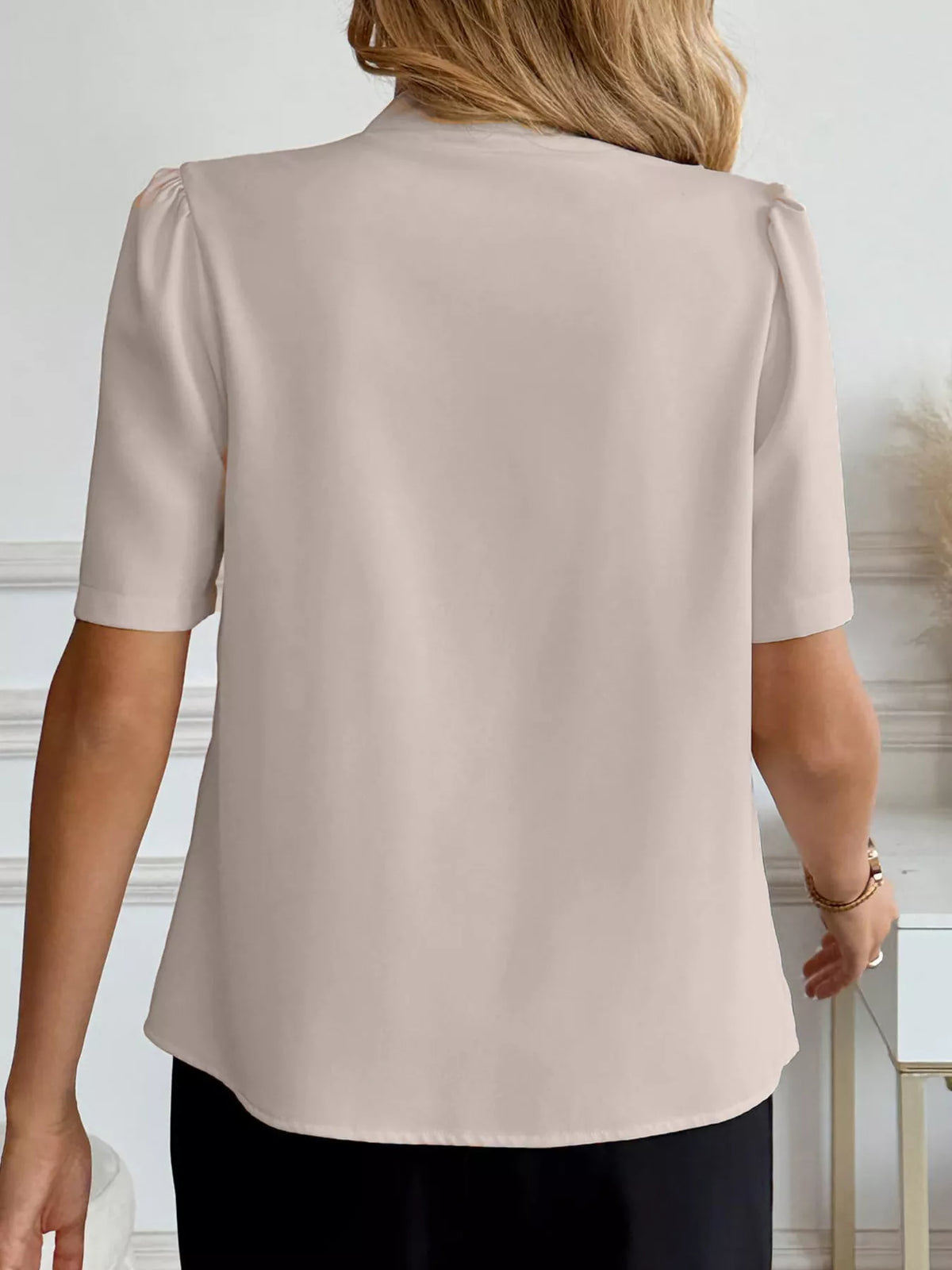 V-Neck Button-Down Shirt-Free Shipping - aurelia-clothing-8955