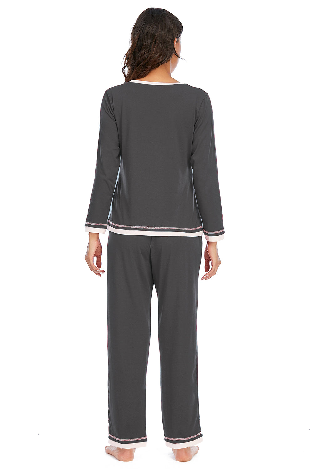 V-Neck Top and Pants Lounge Set - aurelia-clothing-8955