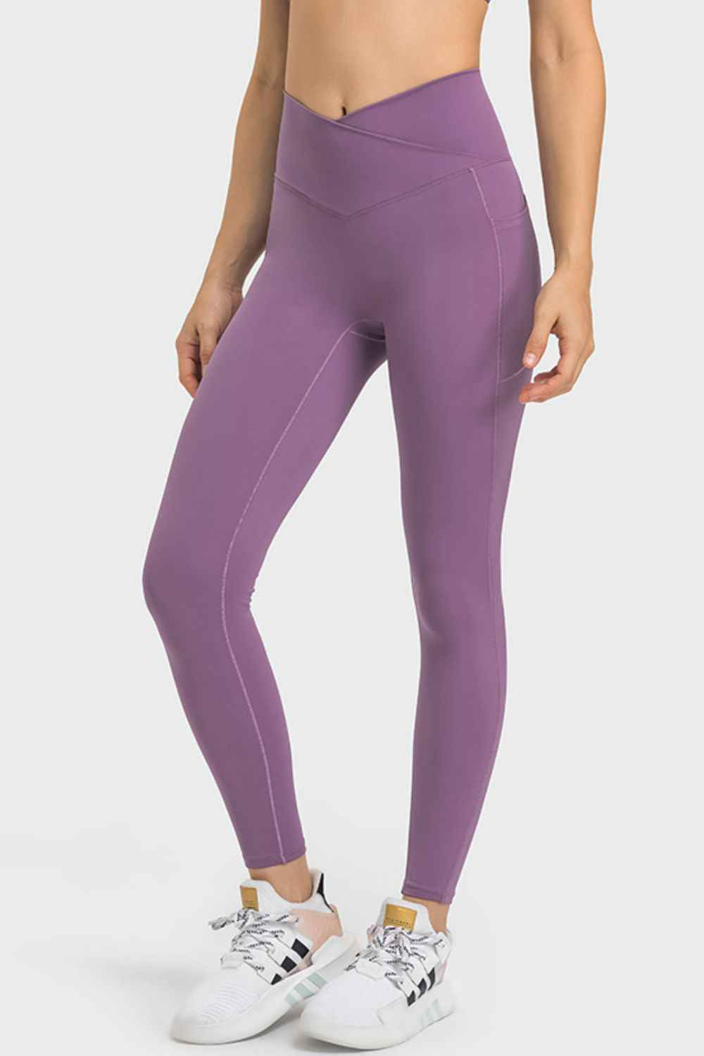 V-Waist Yoga Leggings with Pockets - aurelia-clothing-8955