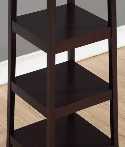 Vassen Coat Rack w 3-Tier Storage Shelves in Espresso Finish - Free Shipping - aurelia-clothing-8955