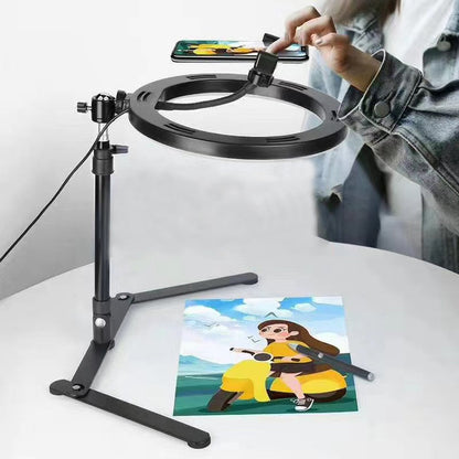 Video Youtube Fill Ring Light Lamp Live COOK 26CM Photography Lighting Phone Ringlight Tripod Stand Photo Led Selfie Bluetooth - Free Shipping - aurelia-clothing-8955