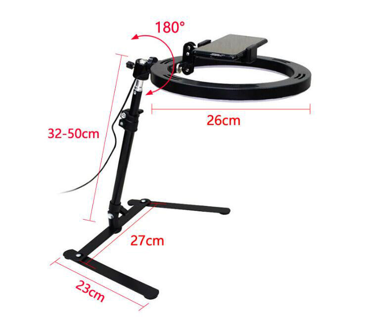 Video Youtube Fill Ring Light Lamp Live COOK 26CM Photography Lighting Phone Ringlight Tripod Stand Photo Led Selfie Bluetooth - Free Shipping - aurelia-clothing-8955
