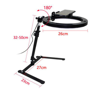 Video Youtube Fill Ring Light Lamp Live COOK 26CM Photography Lighting Phone Ringlight Tripod Stand Photo Led Selfie Bluetooth - Free Shipping - aurelia-clothing-8955