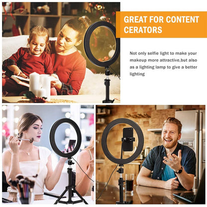 Video Youtube Fill Ring Light Lamp Live COOK 26CM Photography Lighting Phone Ringlight Tripod Stand Photo Led Selfie Bluetooth - Free Shipping - aurelia-clothing-8955