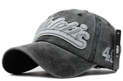 Washed Denim Baseball cap Snapback Hats Casquette  Letter Embroidery Gorras - aurelia-clothing-8955