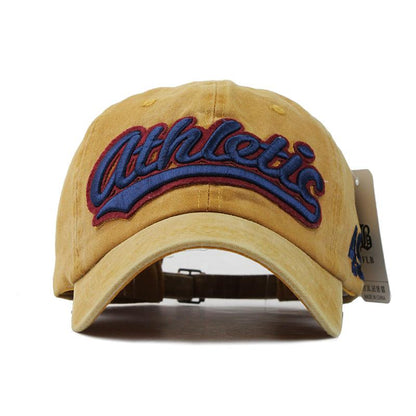 Washed Denim Baseball cap Snapback Hats Casquette  Letter Embroidery Gorras - aurelia-clothing-8955