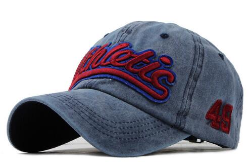 Washed Denim Baseball cap Snapback Hats Casquette  Letter Embroidery Gorras - aurelia-clothing-8955