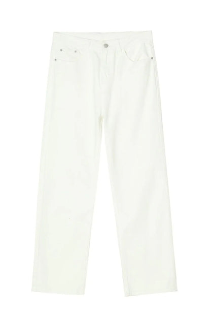 Washed Straight-Leg Slim Jeans - Free Shipping - aurelia-clothing-8955