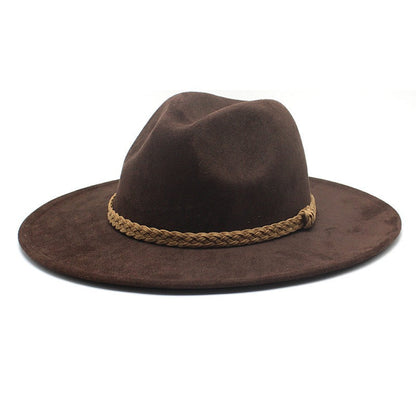 Western Cowboy Hat Sun Shade Sun Shield Hat Mens And Womens Suede Casual Versatile Knight Hat - Free Shipping - aurelia-clothing-8955
