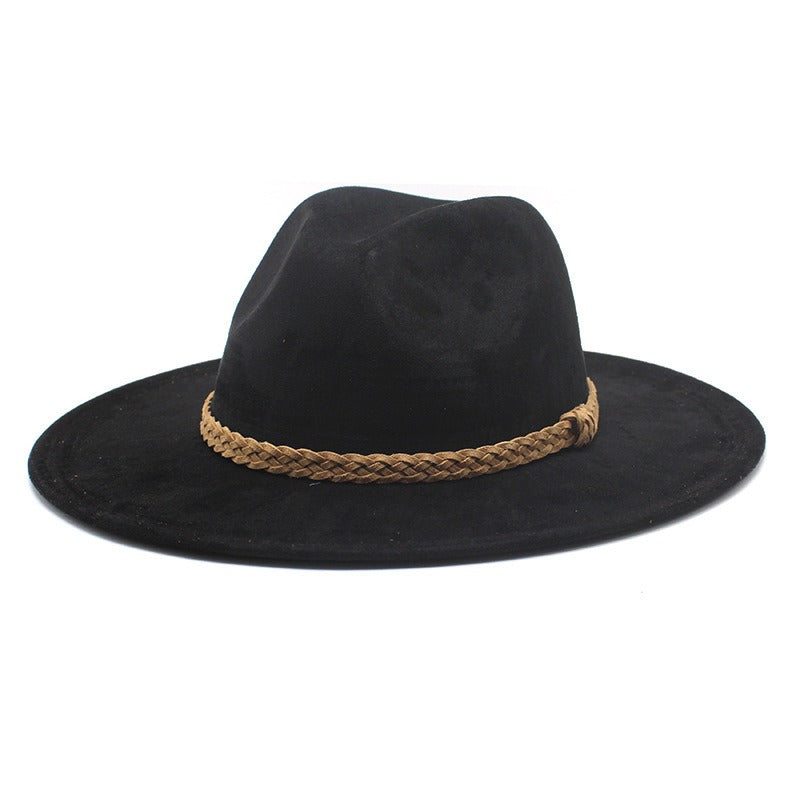 Western Cowboy Hat Sun Shade Sun Shield Hat Mens And Womens Suede Casual Versatile Knight Hat - Free Shipping - aurelia-clothing-8955