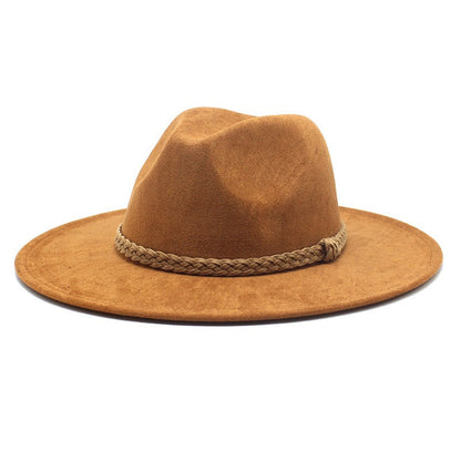 Western Cowboy Hat Sun Shade Sun Shield Hat Mens And Womens Suede Casual Versatile Knight Hat - Free Shipping - aurelia-clothing-8955