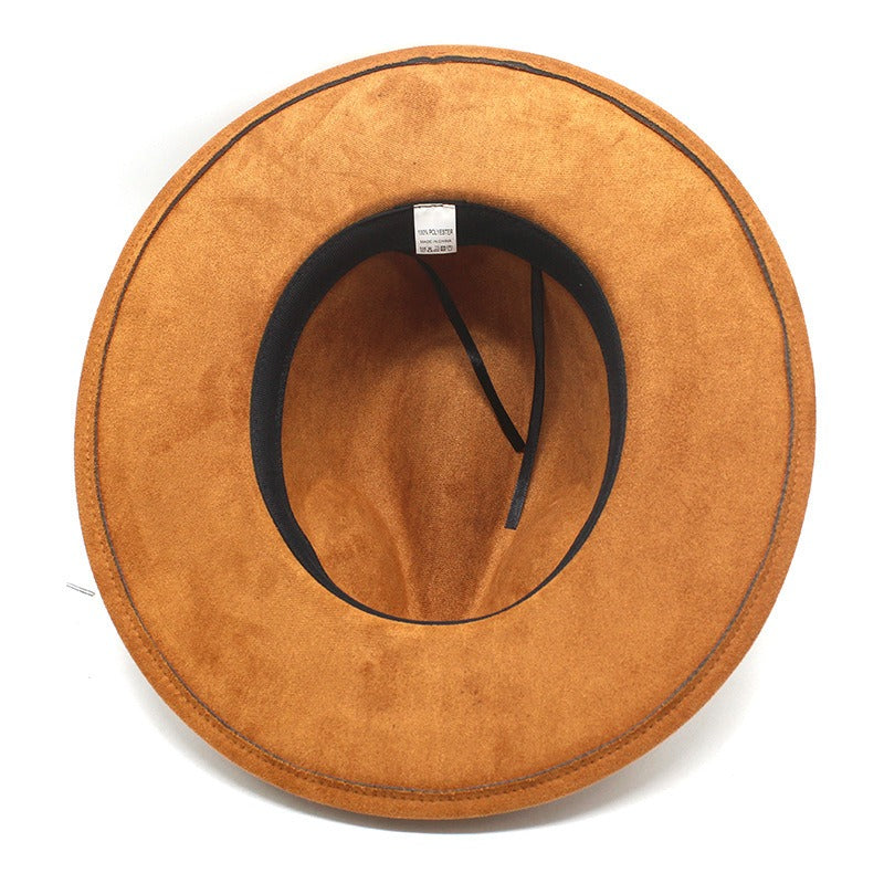 Western Cowboy Hat Sun Shade Sun Shield Hat Mens And Womens Suede Casual Versatile Knight Hat - Free Shipping - aurelia-clothing-8955