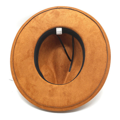 Western Cowboy Hat Sun Shade Sun Shield Hat Mens And Womens Suede Casual Versatile Knight Hat - Free Shipping - aurelia-clothing-8955