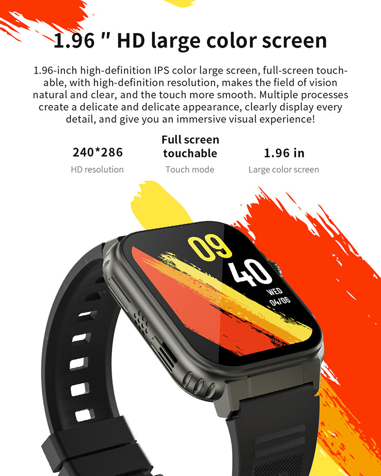 Wholesales smartwatch A70 1.96Inch full touch bt call sport watch A70 best design smart watch bands - Free Shipping - aurelia-clothing-8955